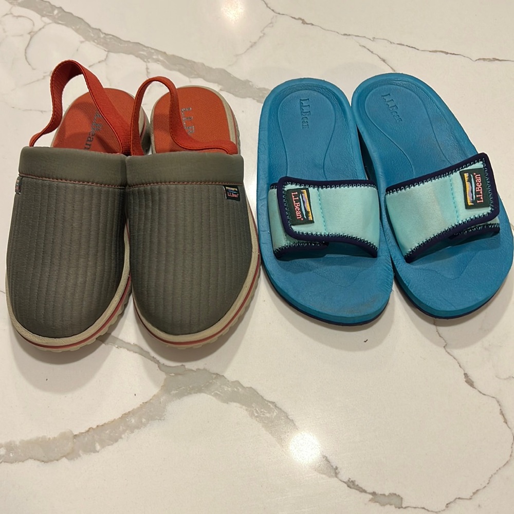 LL Bean Clogs Kids 12-13, Slides 12 Lot of 2
